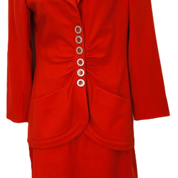 Emanuel Ungaro Vintage skirt Suit Sz Italian 40 US 4 includes jacket & skirt - Picture 3 of 10